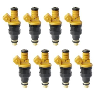 Imagem de 8 peças de injetores de combustível atualizados compatíveis com Ford F150 F250 F350 E150 E250 E350 Mustang, Lincoln Navigator Town Car, Mercury Cougar Grand Marquis V8 4.6L 5.0L 5.4L 5.8L Substitui