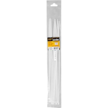 Imagem de Abraçadeira de Nylon Branca 400 X 4,8mm 100 Peças 2815400100 Vonder