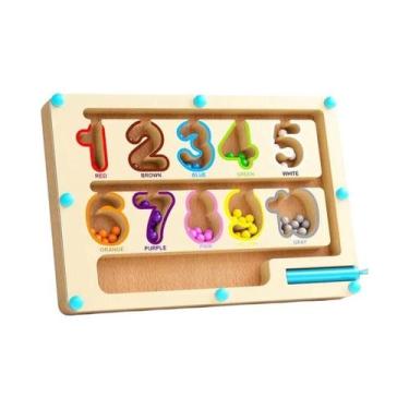 Imagem de Brinquedo Labirinto Magnético Digital Com Contas Para Crianças De 2 a 