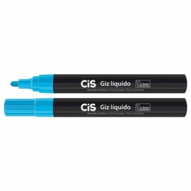 Imagem de Giz liquido para quadro negro azul / un / cis
