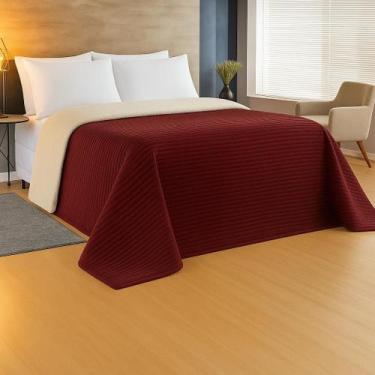 Imagem de Cobertor Casal Canelado Sherpa Lã Endredom Manta Dupla Face - Genérica