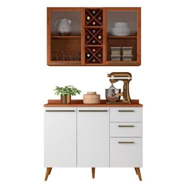 Imagem de Armário de Cozinha Compacta Favorita Branco/Nature Nature - ZANZINI MÓ