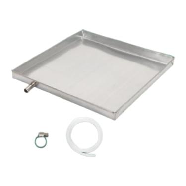 Imagem de KiBcsLic Conjunto de bandeja coletora de ar condicionado de substituição doméstica com mangueira Kit de bandeja coletora de fácil instalação de drenagem de ar