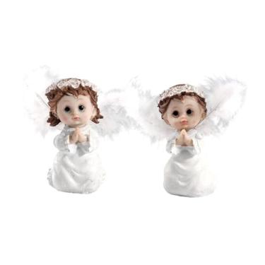 Imagem de FLCPJGV Figuras de Anjo Decorativas para Meninos E Meninas, para Prateleira, Sala de Estar, Bar, 2 Peças