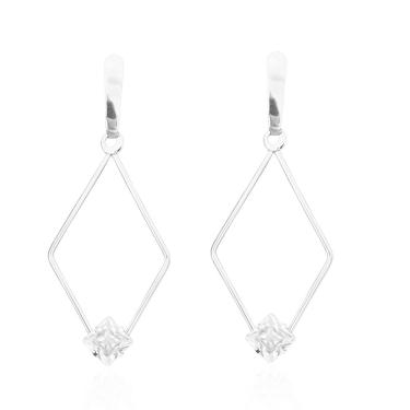 Imagem de Brinco Clássico Feminino Aço Cirúrgico Zircônia Antialérgico