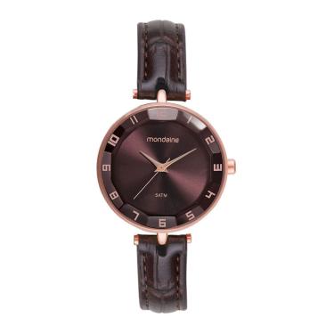 Imagem de Relógio MONDAINE feminino analógico couro vinho 32912LPMVRH2