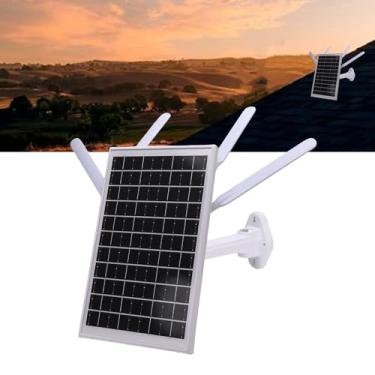 Imagem de Tnfeeon 12W Powened Solar 4G LTE Modem Router de 300 Mbps WiFi 6 Extender Com o Slot SIM Slot 18000 Mah Bateria de 150m de Longo Alcance IP66 Provo de água (Antenas pretas)