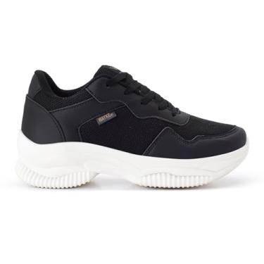 Imagem de Tênis Feminino Casual Plataforma Sola Alta Estilo Chunky Sneaker Blogueira (PRETO, BR, Adulto, Numérico, 36)