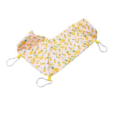 Imagem de Pssopp Túnel de Canto de Porco de Cobaias Túneis de Longa Duração -Túneis Altos para Animais Pequenos, Pendurando Brinquedos de Túnel (Abacaxi amarelo)