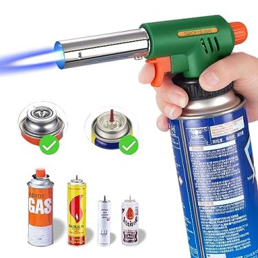 Imagem de FuZhiBang Isqueiro De Cozinha Com Maçarico Butano - 360° Invertido, Uso Culinário, Chama Ajustável Profissional Para Chef, Creme, Brûlée, Churrasco E Assados (Combustível Não Incluído)