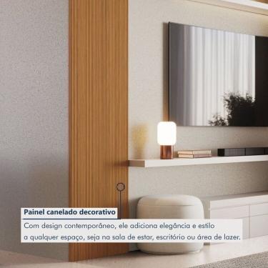 Imagem de Kit 4 Placas de Painel Ripado Toronto 250cm X 58cm X 3,3mm rende 5,8m² - Ecorevest Freijó