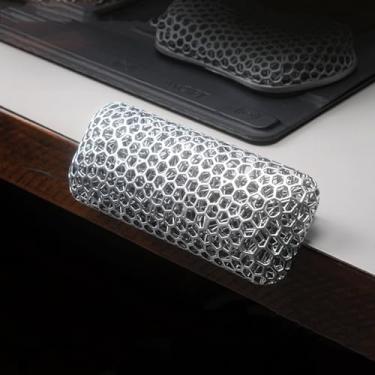 Imagem de FORRTY Conjunto De Almofada De Braço Impressa Em 3D Com Apoio Para Pulso, Suporte Ergonômico Para Teclado E Mouse, Respirável, Descanso De Braço Para Mesa, PC, Jogos, Digitação(Prata,One)