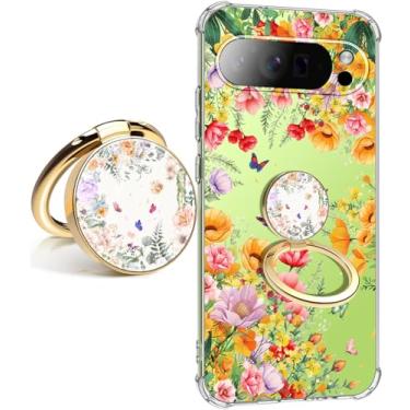 Imagem de Dcwunk Capa para Google Pixel 10 Pro XL, 5G, flores, fina, antiqueda, à prova de choque, macia, à prova de choque, transparente, capas protetoras de telefone de 6,8 polegadas para mulheres (vitalidade