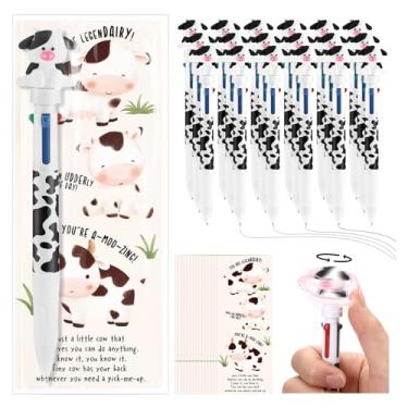 Imagem de Sayglossy 25 conjuntos de canetas esferográficas multicoloridas 4 em 1 de volta às aulas e cartões inspiradores para o primeiro dia de aula, presentes para estudantes, sala de aula, prêmios, material