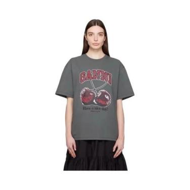 Imagem de Camiseta Feminina De Algodão Estampada De Desenho Animado De Verão Sol