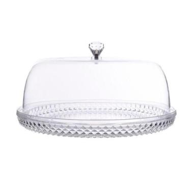 Imagem de Prato Para Bolo Com Tampa Em Acrílico 33cm Diamond Kenya