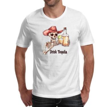 Imagem de Camiseta Unissex Caveira Drink Tequila - Alearts, GG