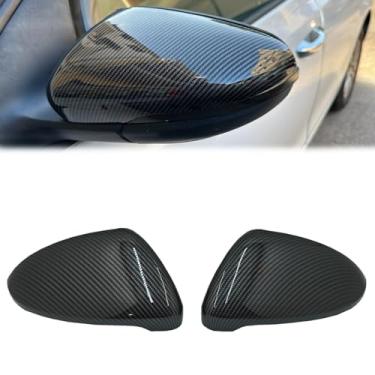 Imagem de Capa de espelho retrovisor para carros 5K0857537 para VW Golf 6 MK6 2009-2012 1 par de acessórios de fibra de carbono
