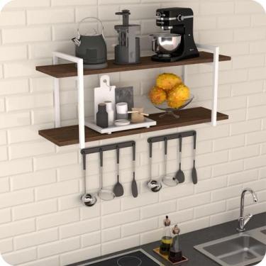 Imagem de Prateleira Estilo Industrial Cozinha de Parede GND BM 60cm - MetalCrom