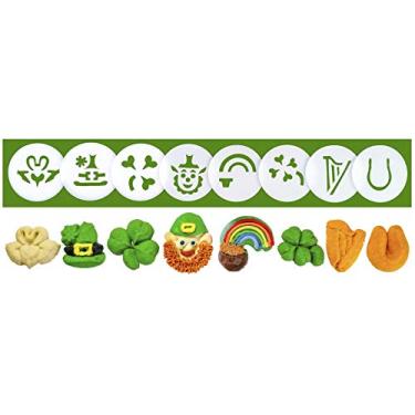 Imagem de Impress Cookie Press Disks – Conjunto de 8 formas plásticas seguras para alimentos com...