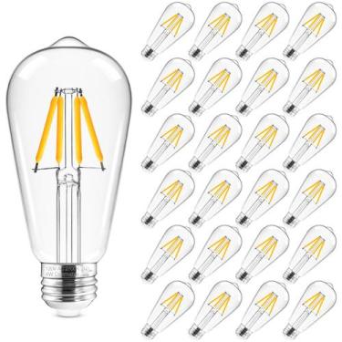 Imagem de Lâmpada LED Hizashi Edison regulável 4W 2700K 450lm E26, pacote com 24