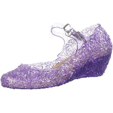 Imagem de Kawai Peach Sandálias de festa para meninas lindas e brilhantes, Roxa, 10.5 Little Kid