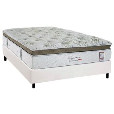 Imagem de Cama Box Casal: Colchão Molas Ensacadas Herval Imperatore Eco Bamboo +