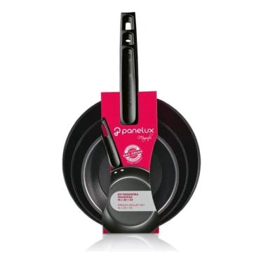 Imagem de Kit 3 Frigideira Francesa Panelux Magnific Grafite