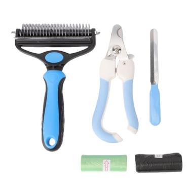 Imagem de YOUTHINK Kit de Preparação para Animais de Estimação, Pente de Desmatamento de Aço Inoxidável, Cortador de Unhas, Escova para Cães de Gatos de Cabelo Comprido, Com Caixa de