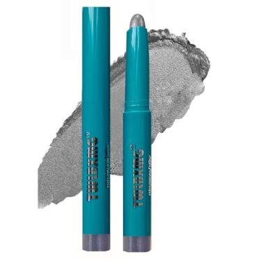 Imagem de Metiplou Bastão de sombra, clareador de olhos, delineador, lápis, creme, brilhante, suave, palitos de sombra, lápis nude, primer iluminador, natural, impermeável, de longa duração, cinza, preto # 05