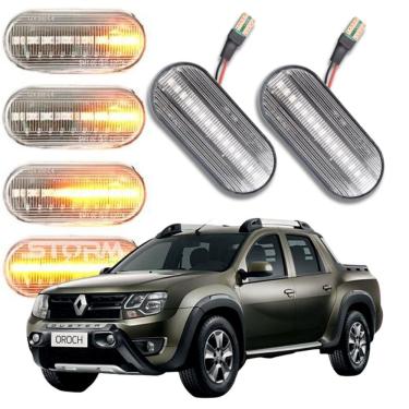 Imagem de Pisca Seta Sequencial Renault Oroch Transparente Sinal LED