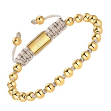 Imagem de WP WEPICK Pulseiras masculinas de aço inoxidável banhado a ouro 18 K, corrente de elos francos, pulseira ajustável para homens, joias não manchadas, presente de aniversário, For Wrist 6.5-8 Inch, Sem