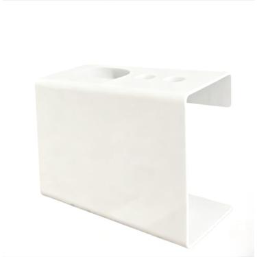 Imagem de Suporte Porta Escovas e Pasta de Dente Fixação Parede Acompanha Dupla Face(Branco,5 Espaços)