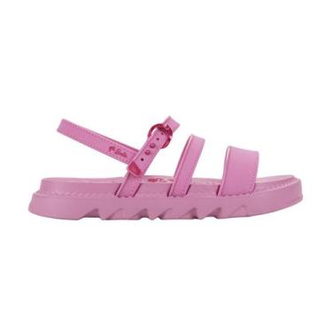 Imagem de Sandália Slide Infantil Barbie Soft Shine Palmilha Decorada - Grendene