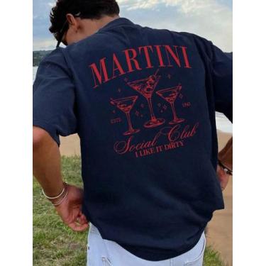 Imagem de Camisetas Masculinas Basica Academia Algodao Drink Martini - crushed, 