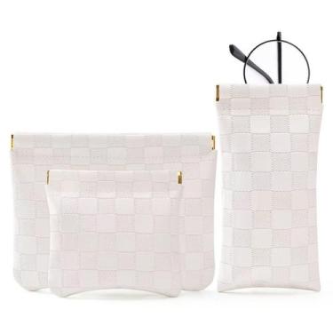 Imagem de Bolsa de maquiagem MZLUWM, couro impermeável, portátil, mini conjunto 