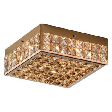 Imagem de Plafon 4 Luzes G9 25x25x7cm Windows Wdsg2504lg9pf Bronzearte Gold