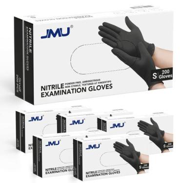 Imagem de Luvas de nitrilo JMU Black Small 3.5Mil Exam Latex Free 1200