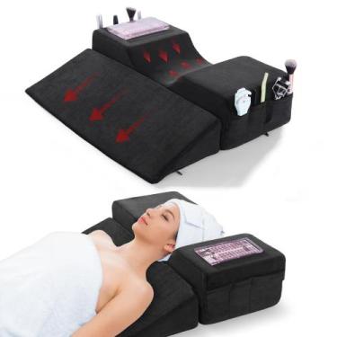 Imagem de Almofada de cílios BALAPET para extensões de cílios, ergonômica, preta