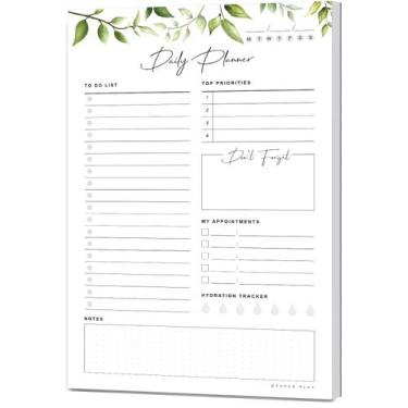 Imagem de Papel para bloco de notas Daily Planner Play Leaf Design 15x23cm 52sht