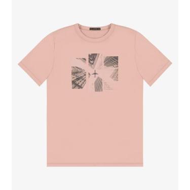 Imagem de Camiseta Masculina Manga Curta Diametro Rosa, M, Rosa
