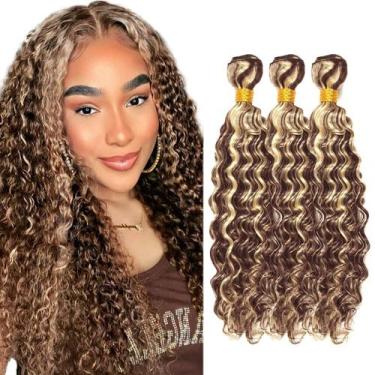 Imagem de Pacotes de cabelo DiexRlamx P4/613 Deep Wave Brazilian Hair