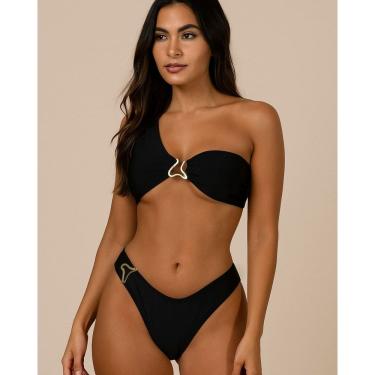 Imagem de Biquíni feminino e uma alça com bojo e bijuterias fio fuplo