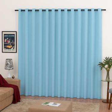 Imagem de Cortina Roma Para Janela 3,00m X 2,50m - Lenharo Enxovais, Azul