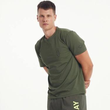 Imagem de Camiseta Replay Bamboo Masculina, Verde, P