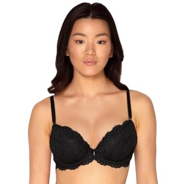 Imagem de Smart & Sexy Sutiã push-up feminino de renda, Hue preto, 38DD