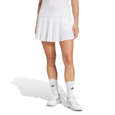 Imagem de adidas Saia de tênis feminina plissada Climacool, Branco, GG