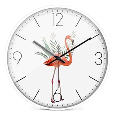 Imagem de Relógio de parede para quarto, relógio de 30 cm, quartzo digital, sem tique-taque, decorativo, relógio de parede, redondo, fácil de ler, para escola, escritório, hotel, relógio de parede para sala de