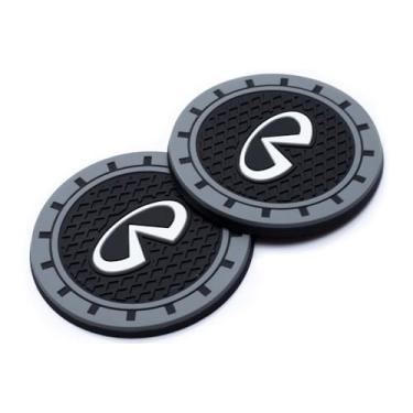 Imagem de Porta-copos de carro para Infiniti G35 G37 Q50L QX50 Q50 QX50 QX56 Q60 QX60 QX70 Q70L QX80, 2 peças porta-copos de carro, tapete de copo de silicone antiderrapante para automóveis, 6 cm