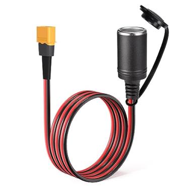 Imagem de ELFCULB XT60 para soquete de isqueiro 12AWG XT60 macho para tomada de carro de 12 V para inversor de carro bomba de ar de inflador de pneu (5FT)